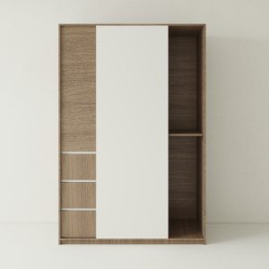 Tủ Quần Áo Gỗ Công Nghiệp Cánh Lùa TATD25