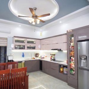 Tủ bếp Inox Cánh Kính CK05