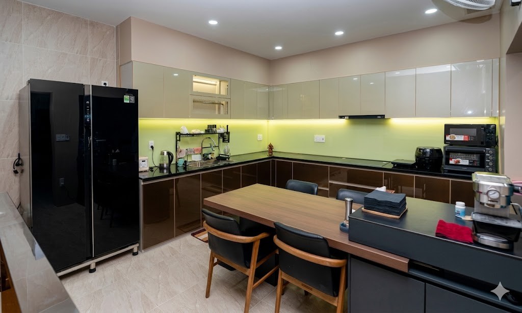 Tủ bếp Inox Cánh Kính CK04