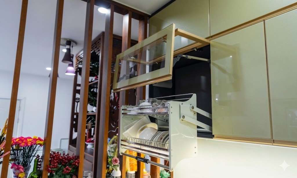 Tủ bếp inox cánh acrylic CK02 2 Tủ bếp inox cánh acrylic CK02 - Ảnh 2