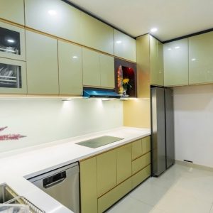 Tủ bếp inox cánh acrylic CK02 5 ban giao tu bep 2102
