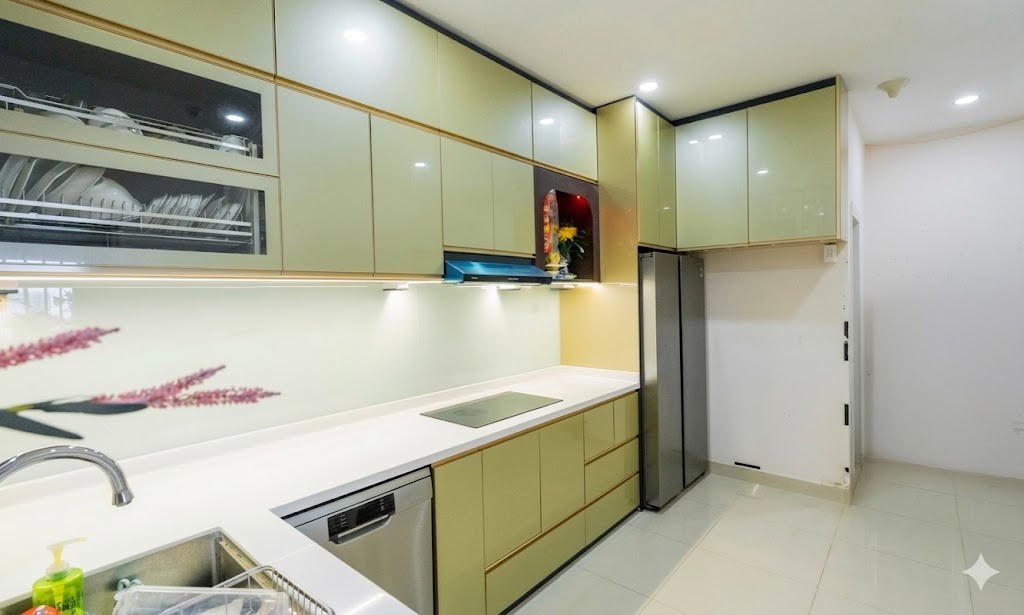 Tủ bếp inox cánh acrylic CK02 3 Tủ bếp inox cánh acrylic CK02 - Ảnh 3