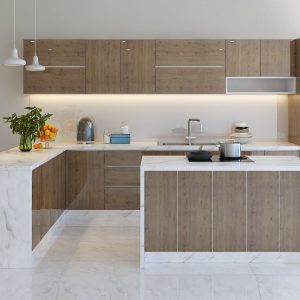 Tủ bếp gỗ MDF phủ Melamin lõi xanh CN31