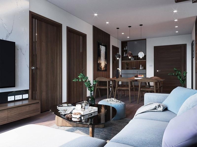 THIẾT KẾ NỘI THẤT PHÒNG KHÁCH HIỆN ĐẠI, ẤM CÚNG TẠI THANH XUÂN - HÀ NỘI 4 thiet ke noi that chung cu hien dai nha chi chi chung cu minato hoang huy hai phong04