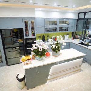 Tủ bếp Inox Cánh Kính CK01