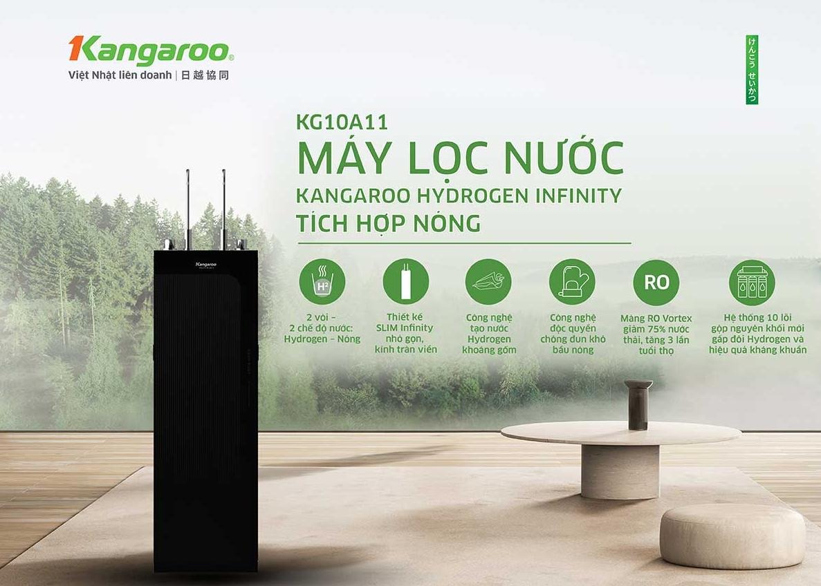 Máy lọc nước Hydrogen Kangaroo RO tích hợp nóng nguội Infinity KG10A11 3 may loc nuoc hydrogen kangaroo ro tich hop nong nguoi infinity kg10a11 3