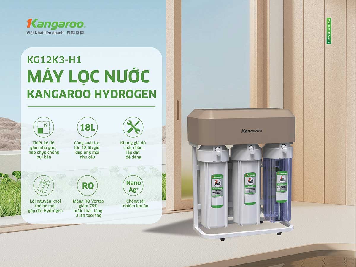Máy lọc nước Kangaroo Hydrogen KG12K3-H1 2 may loc nuoc kangaroo hydrogen kg12k3 h1 2 1