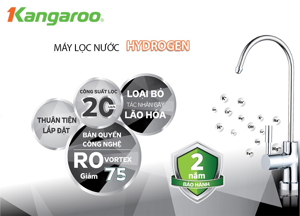 Máy lọc nước Kangaroo Hydrogen KG100HG không vỏ – 10 lõi 2 may loc nuoc kangaroo kg100hg khong vo 2