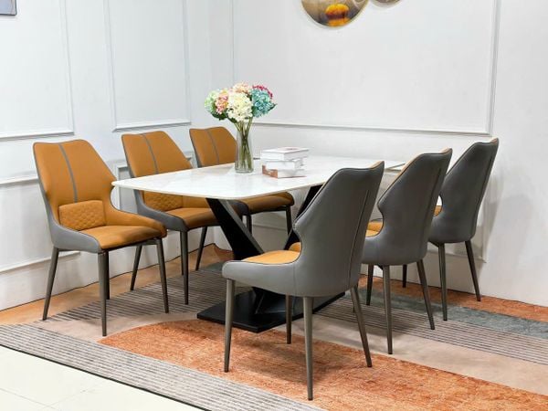 Bàn ghế ăn nhập khẩu veno mặt đá Ceramic 2 Bàn ghế ăn nhập khẩu veno mặt đá Ceramic - Ảnh 2
